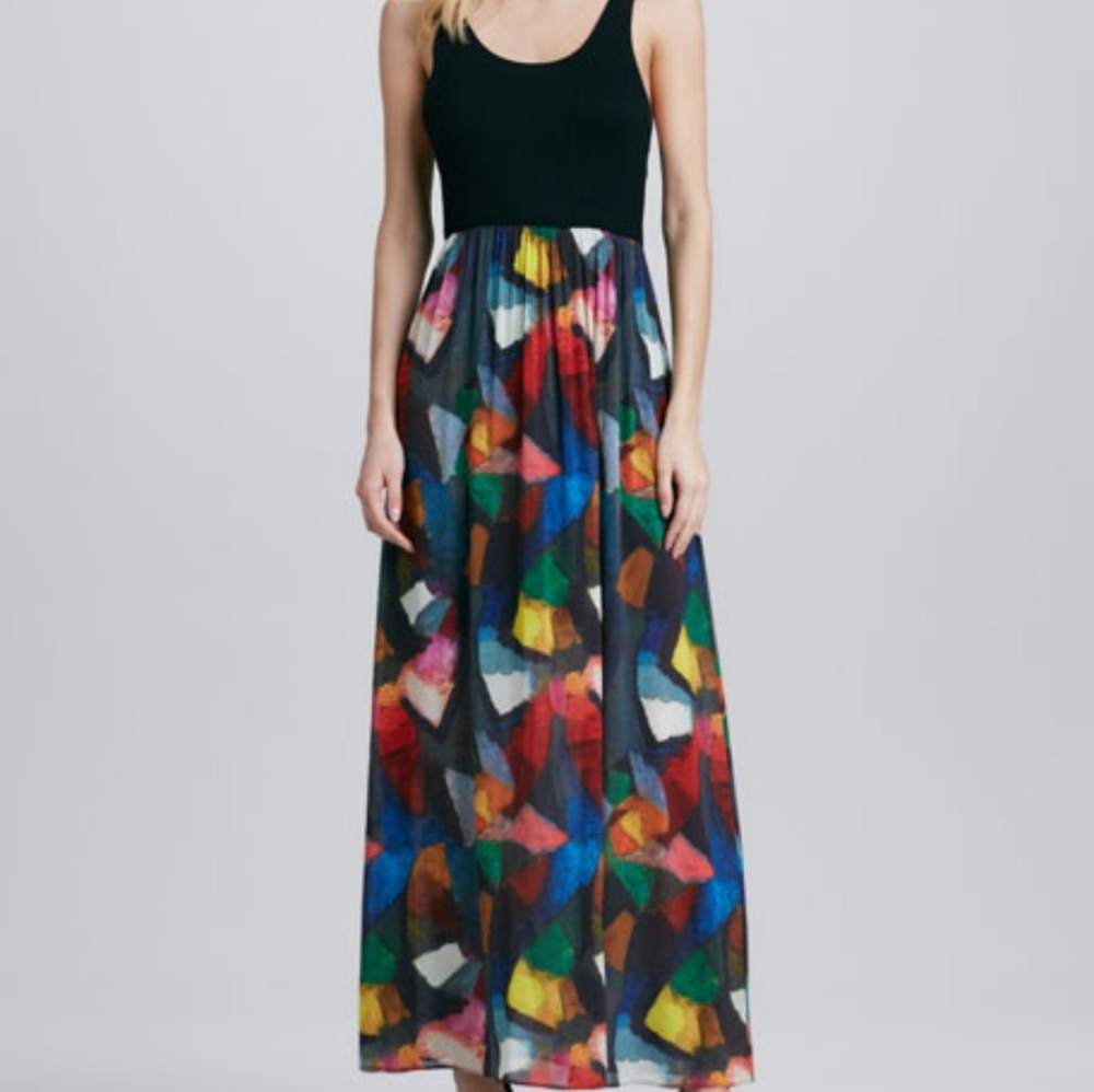 Alice + Olivia presents the Kell Maxi Dress Jersey Tank Neckline Size S/M